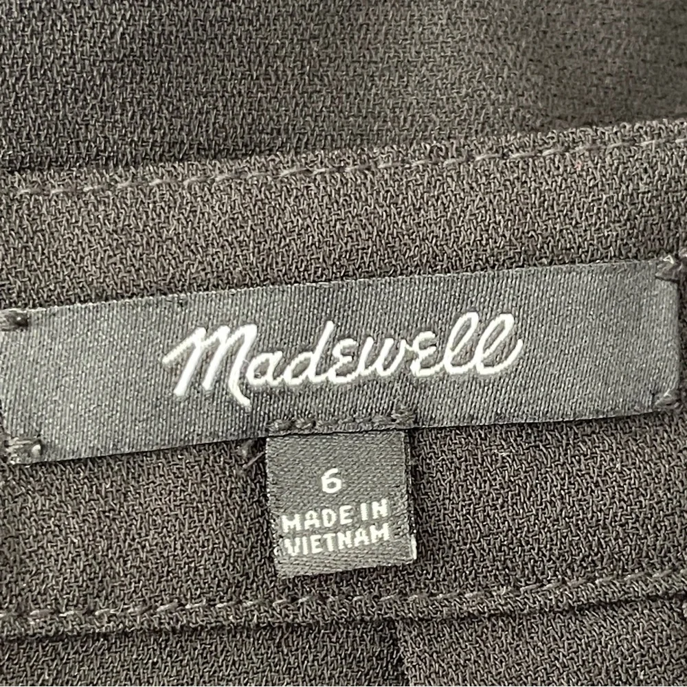 Madewell Jumpsuit Black Wide Leg Sleeveless Tie Back Square Neck Size 6 - Picture 9 of 11